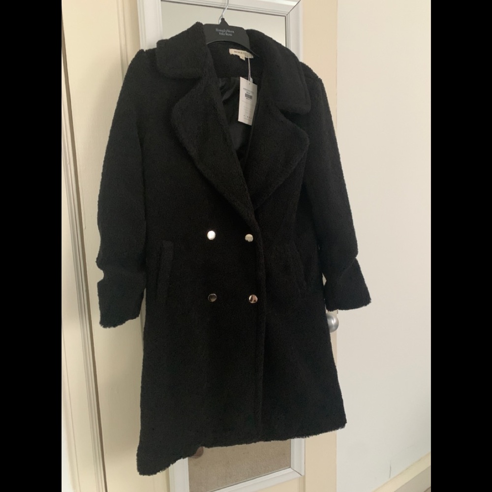 Black teddy coat